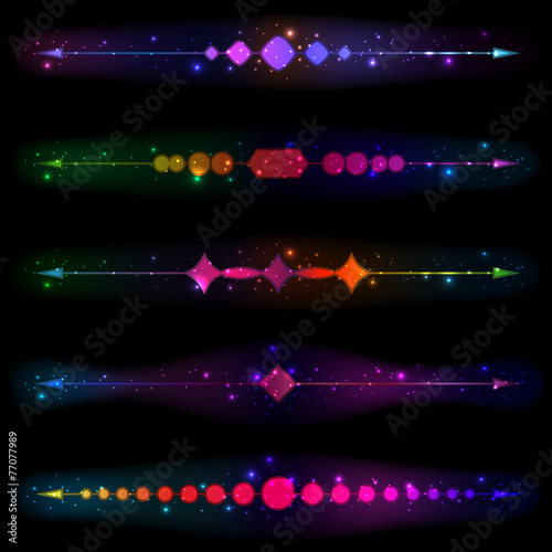 Glittering design elements