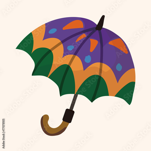 Umbrella theme elemets vector,eps