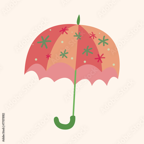 Umbrella theme elemets vector,eps