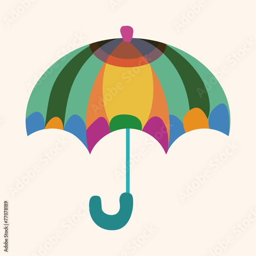 Umbrella theme elemets vector,eps