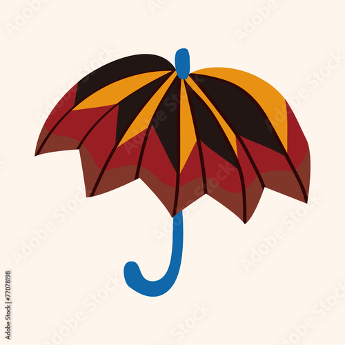 Umbrella theme elemets vector,eps