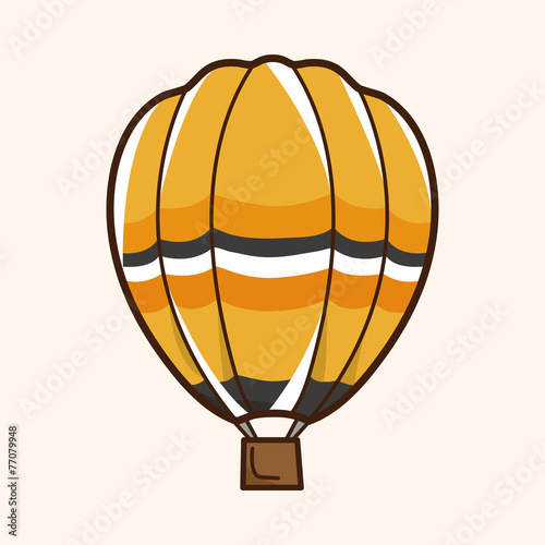 style hot air ballon theme elements vector,eps