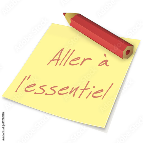 Sticker Aller à l'essentiel