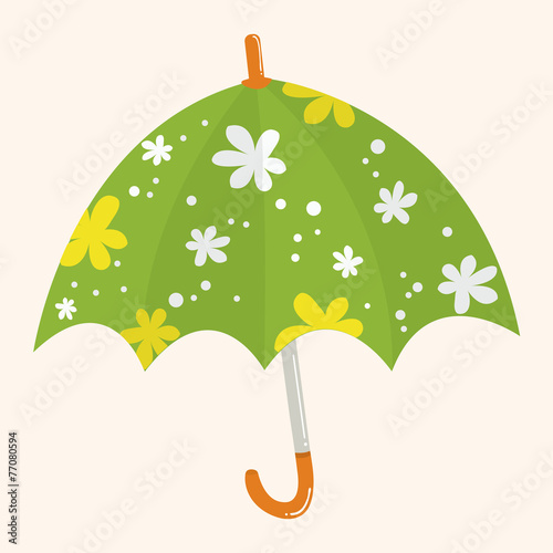 Umbrella theme elemets vector,eps
