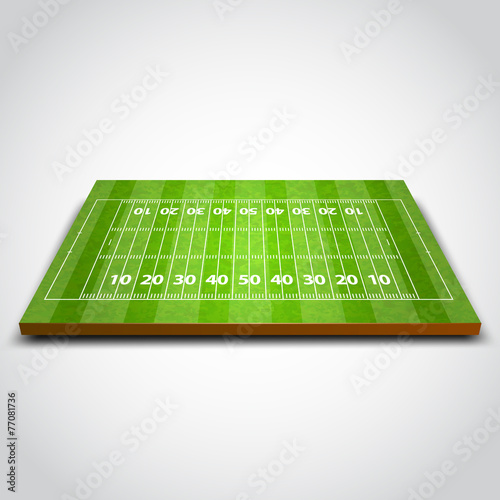 Clear green rugby or soccer field