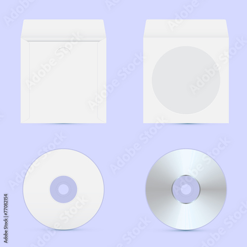 Blank compact disk isolated