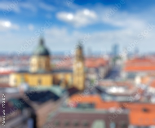 European city blurred defocused background photo
