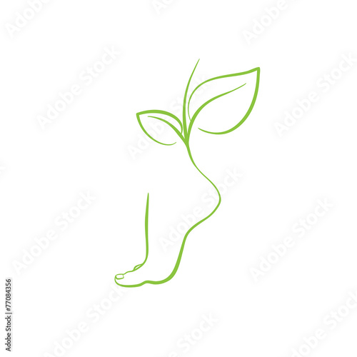 Healthy feet vector spa symbol
