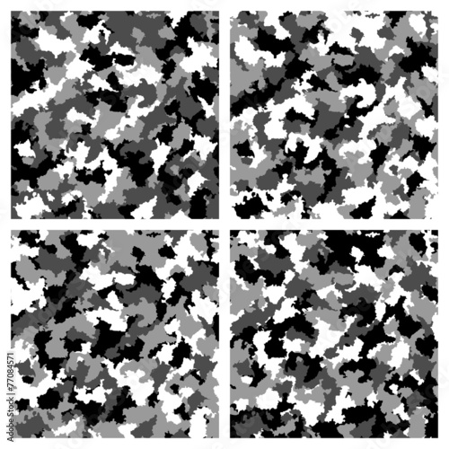 Set of seamless camouflage pattern