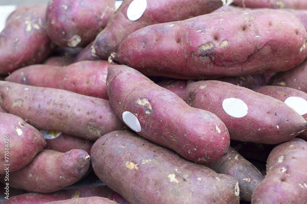 sweet yam is cooked whole