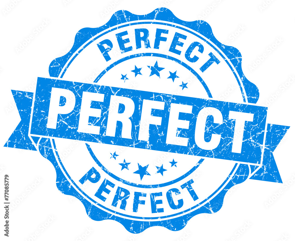 perfect blue grunge seal isolated on white perfect blue grunge seal isolated on white