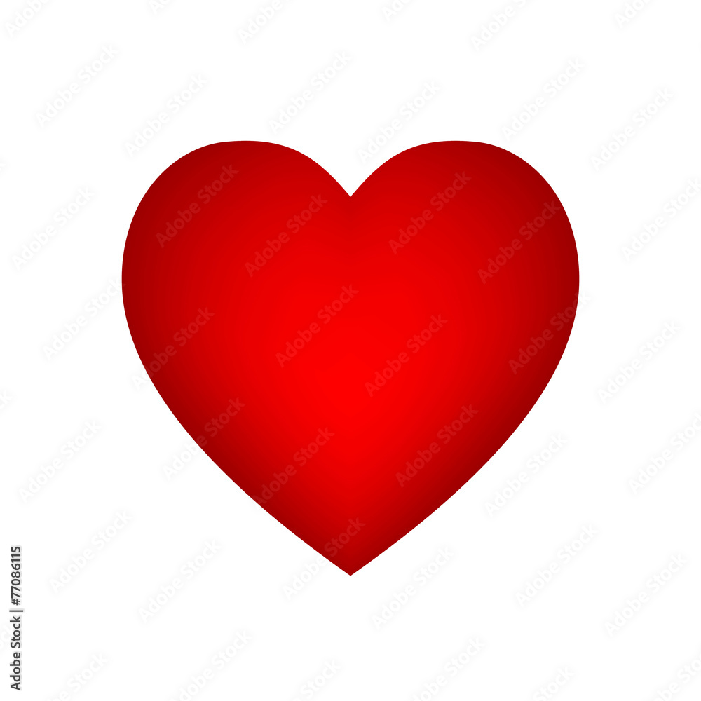 Vector red heart - obrazy, fototapety, plakaty 