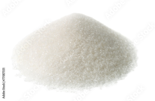 Photo Heap of fine granulated sugar