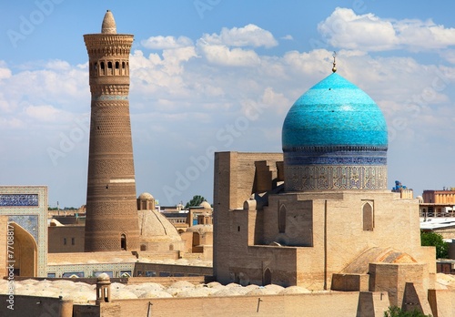 Panoramic view of bukhara from Ark - Uzbekistan photo