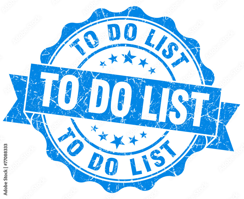 to do list blue grunge seal isolated on white to do list blue grunge seal isolated on white