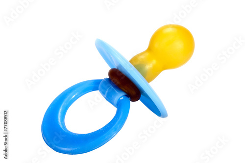 Isolated Close up of Blue Baby Pacifier