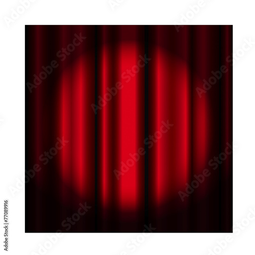 Theater curtain with spotlight