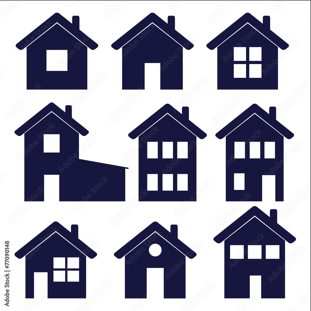 a set of house icons – vector illustration