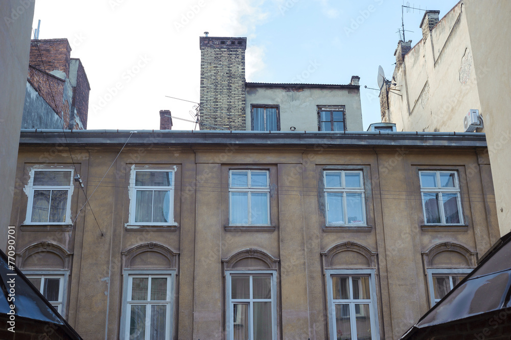 Obraz premium Architectural details of old Lviv buildings