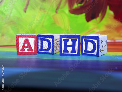 Attention Deficit Hyperactivity Disorder (ADHD) alphabet blocks photo