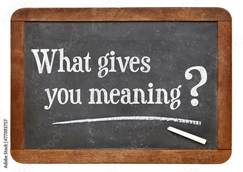 Foto What gives you meaning ?