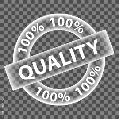"100% QUALITY" Marketing Stamp (assured guarantee top premium)