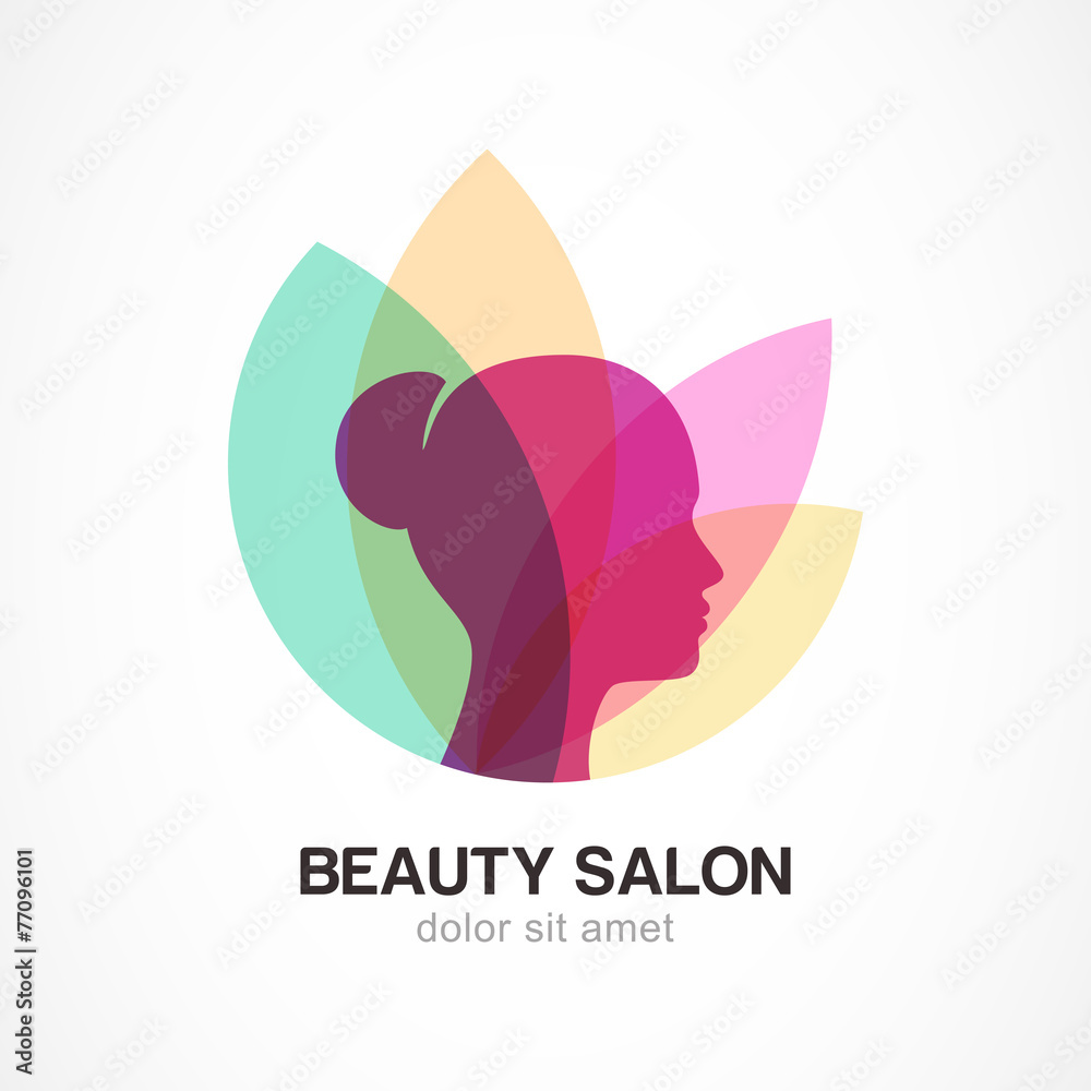 Woman's face in flower leaves. Abstract design concept for beaut Woman's face in flower leaves. Abstract design concept for beaut