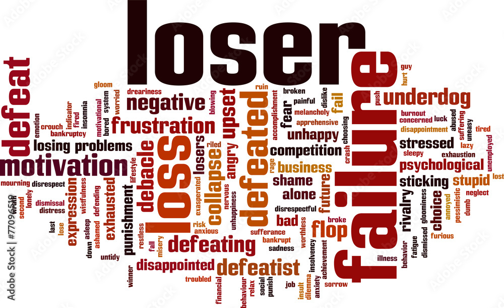 Obraz premium Loser word cloud concept. Vector illustration