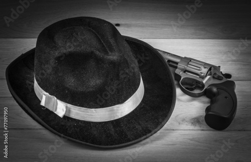 Hat and gun