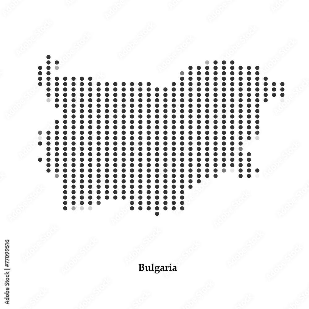 Dotted map of Bulgaria  for your design