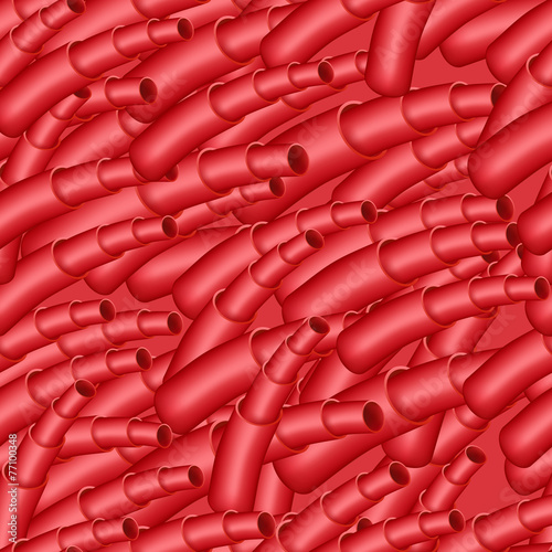 Seamlessly tubing background with red vascular elements