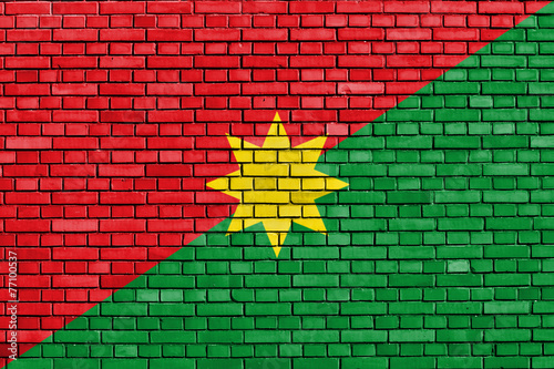 flag of Casanare painted on brick wall