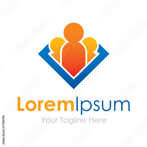 Human leader group future element icons business logo