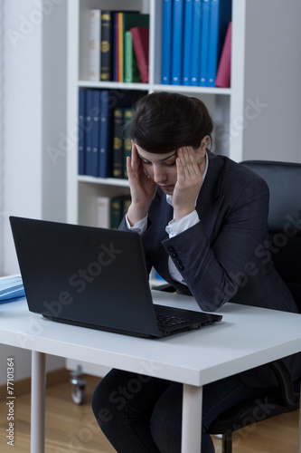 Woman with headache