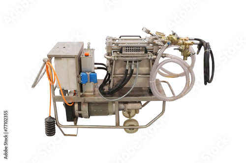 Obraz na płótnie dosing pump cement isolated under the white background