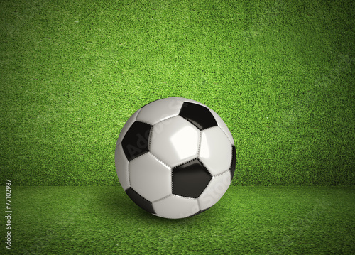 Green Wall and Soccer Ball