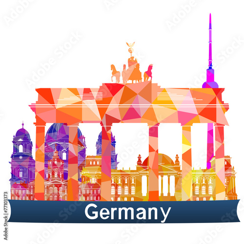 Sights Germany, vector illustration
