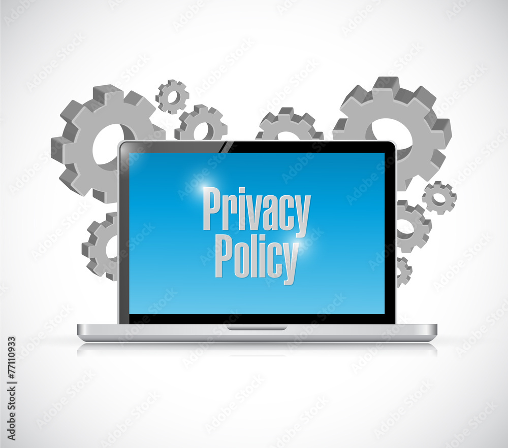 computer laptop sign privacy policy