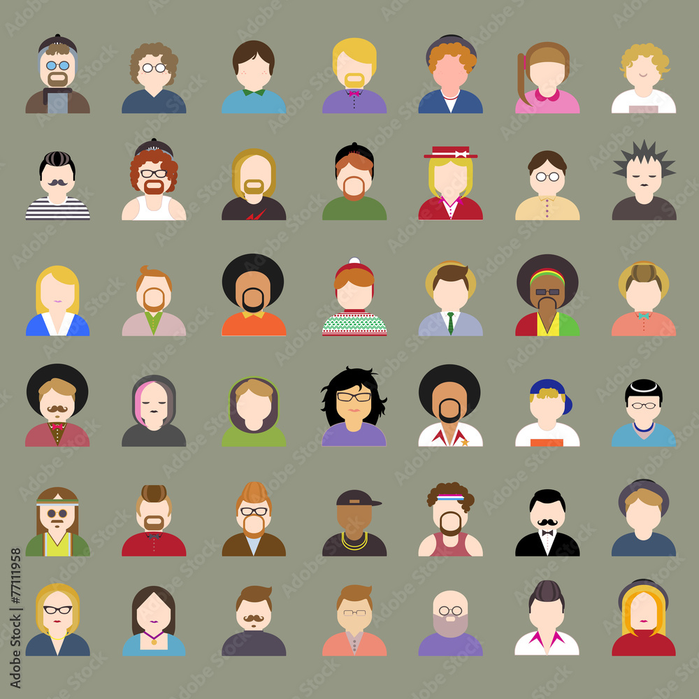 People Diversity Design Characters Avatar Vector Concept People Diversity Design Characters Avatar Vector Concept