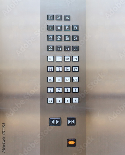 Elevator buttons panal