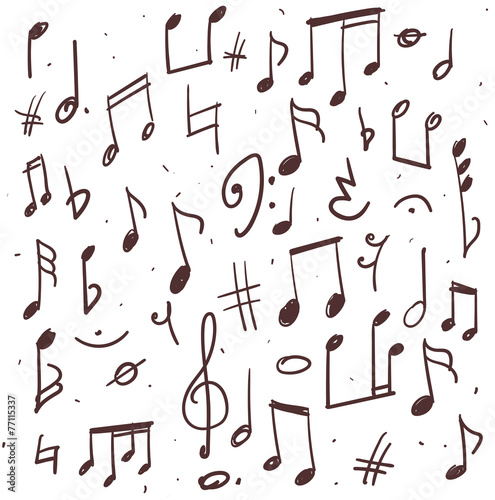 Set of music notes