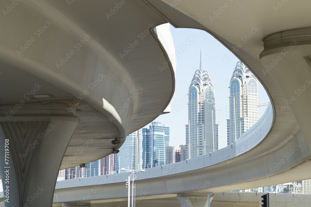 Naklejka premium Highway to draw a curve