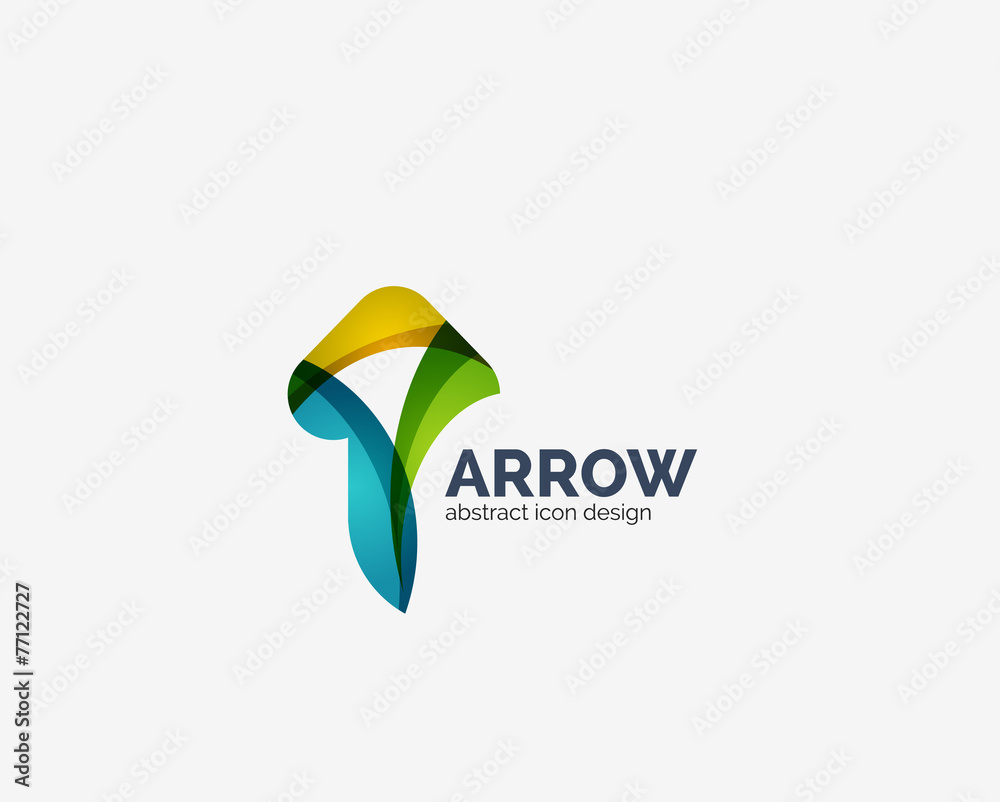 Clean moden wave design arrow logo Clean moden wave design arrow logo