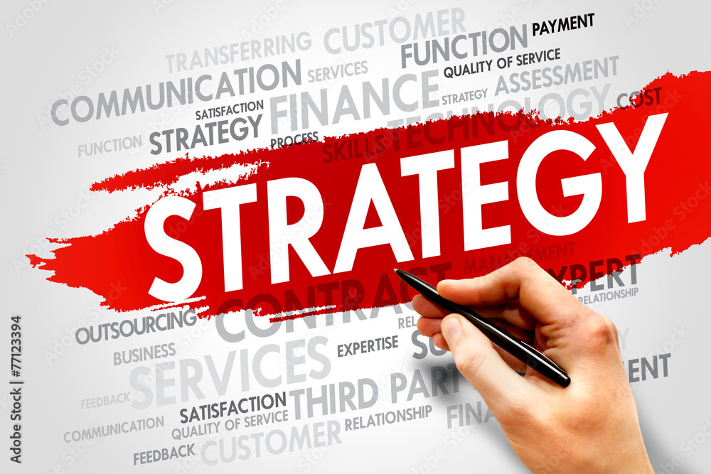 Strategy word cloud, business concept Strategy word cloud, business concept
