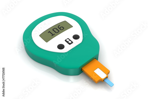 3d render of glucose meter.