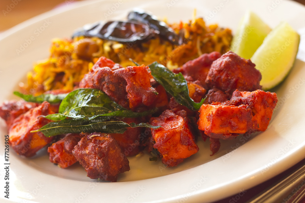 Kadai Paneer with Tamarind Rice Kadai Paneer with Tamarind Rice