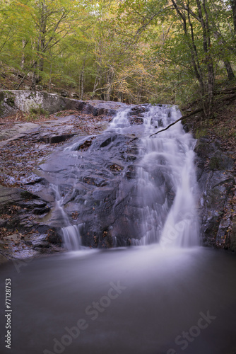 mountain with river and spring
