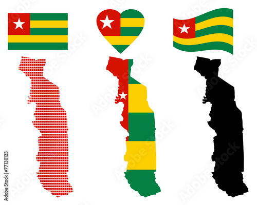 map of the Togolese Republic