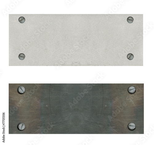 Metal nameplate