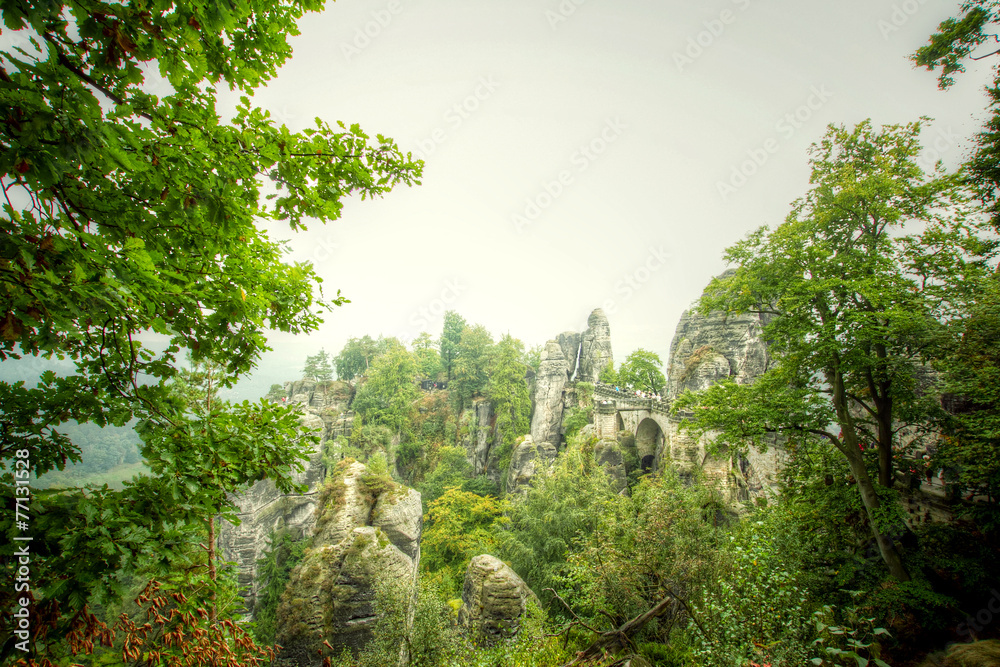 Obraz premium Bridge named Bastei